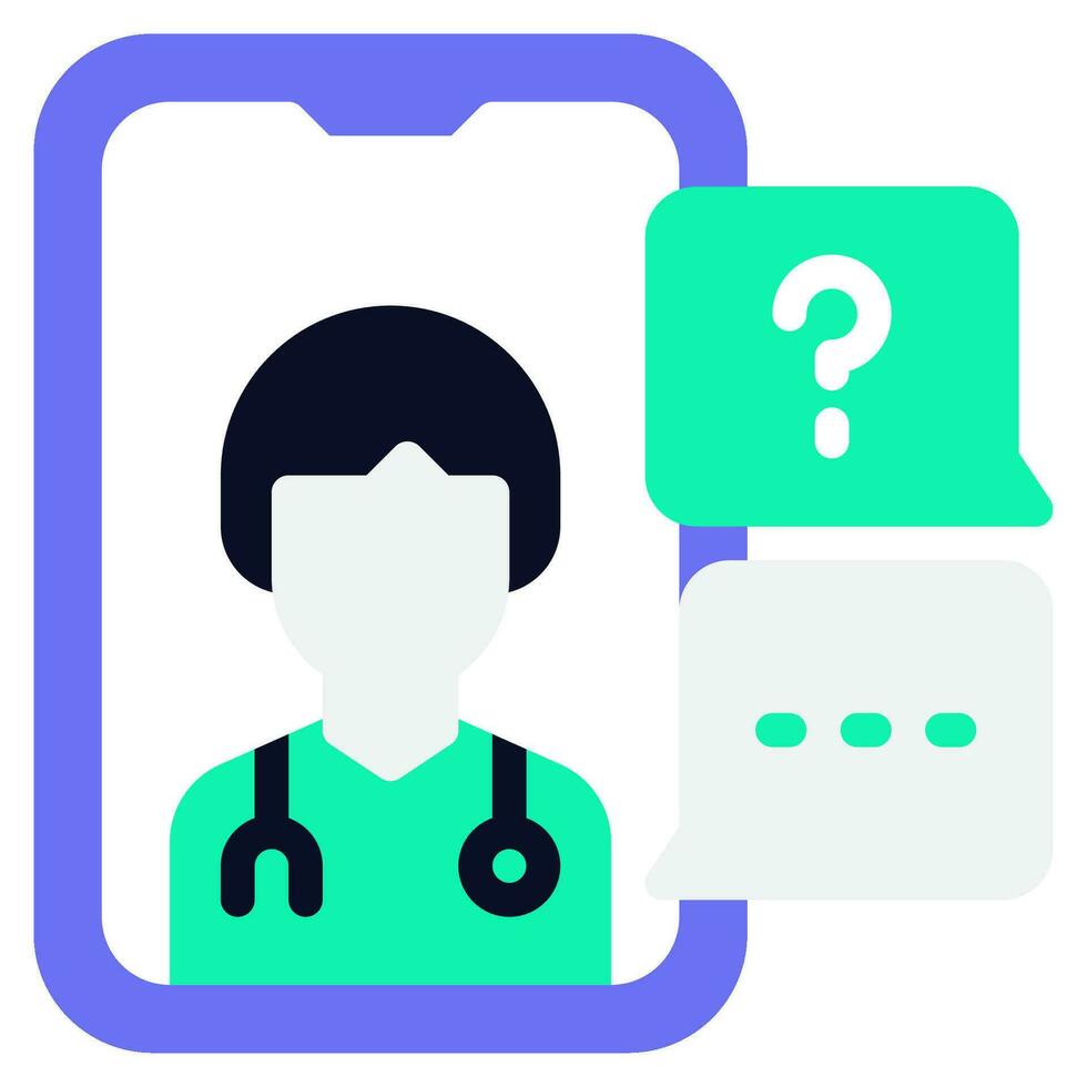 Telehealth Consultation Icon vector