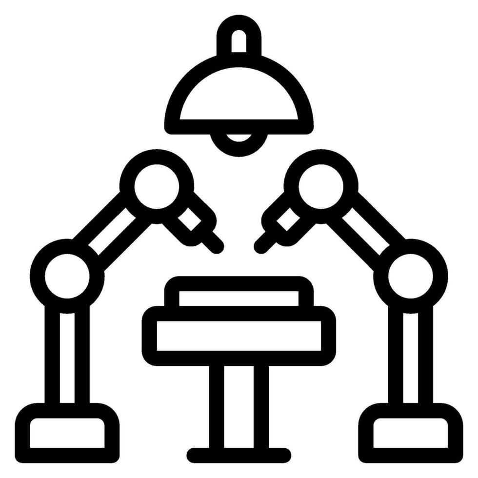 robótica en cirugía icono vector