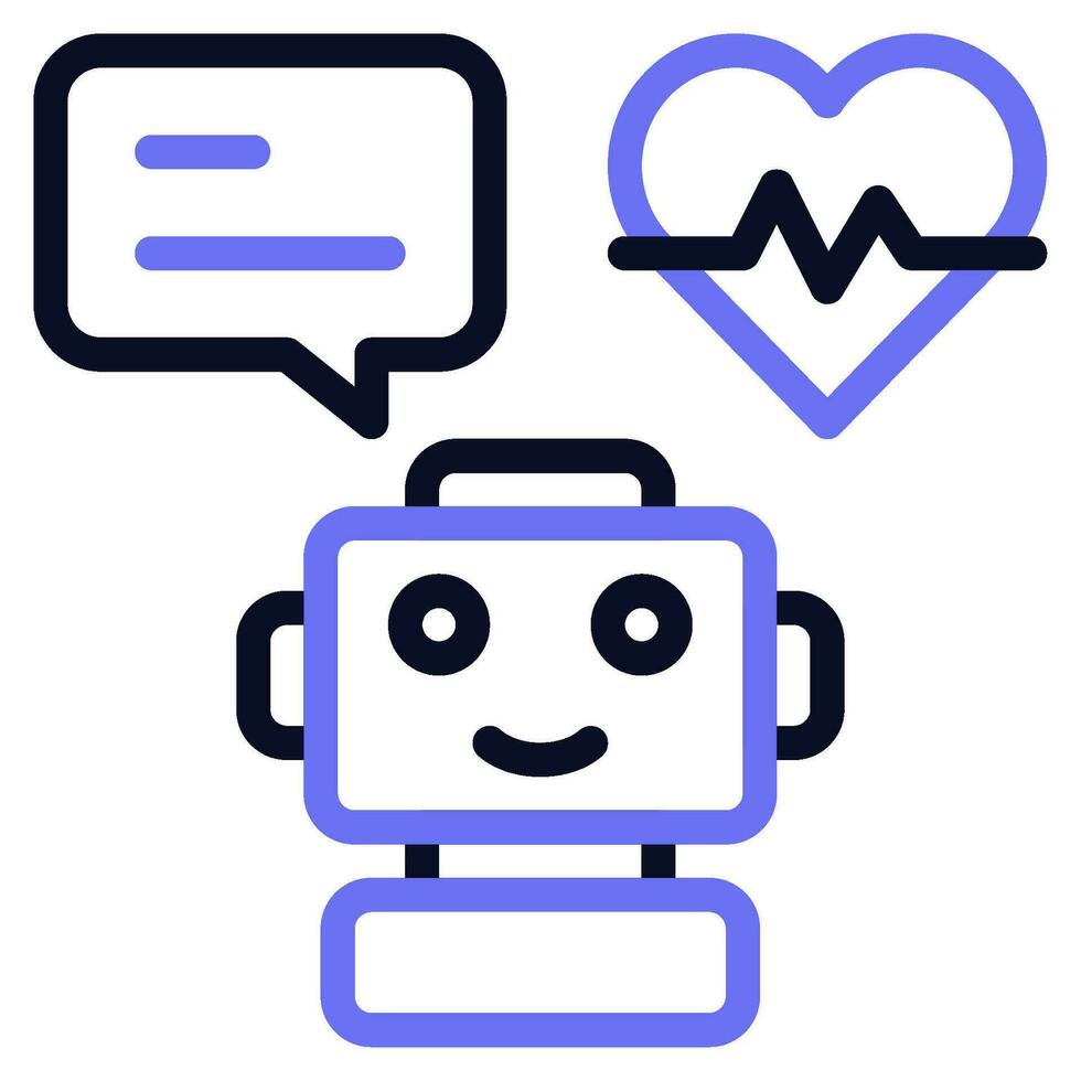 salud chatbot icono vector