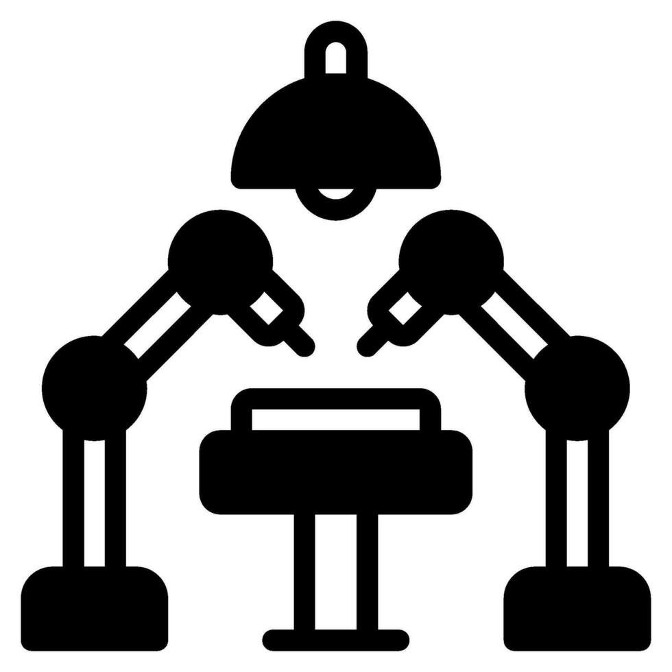 Robotics in Surgery Icon vector