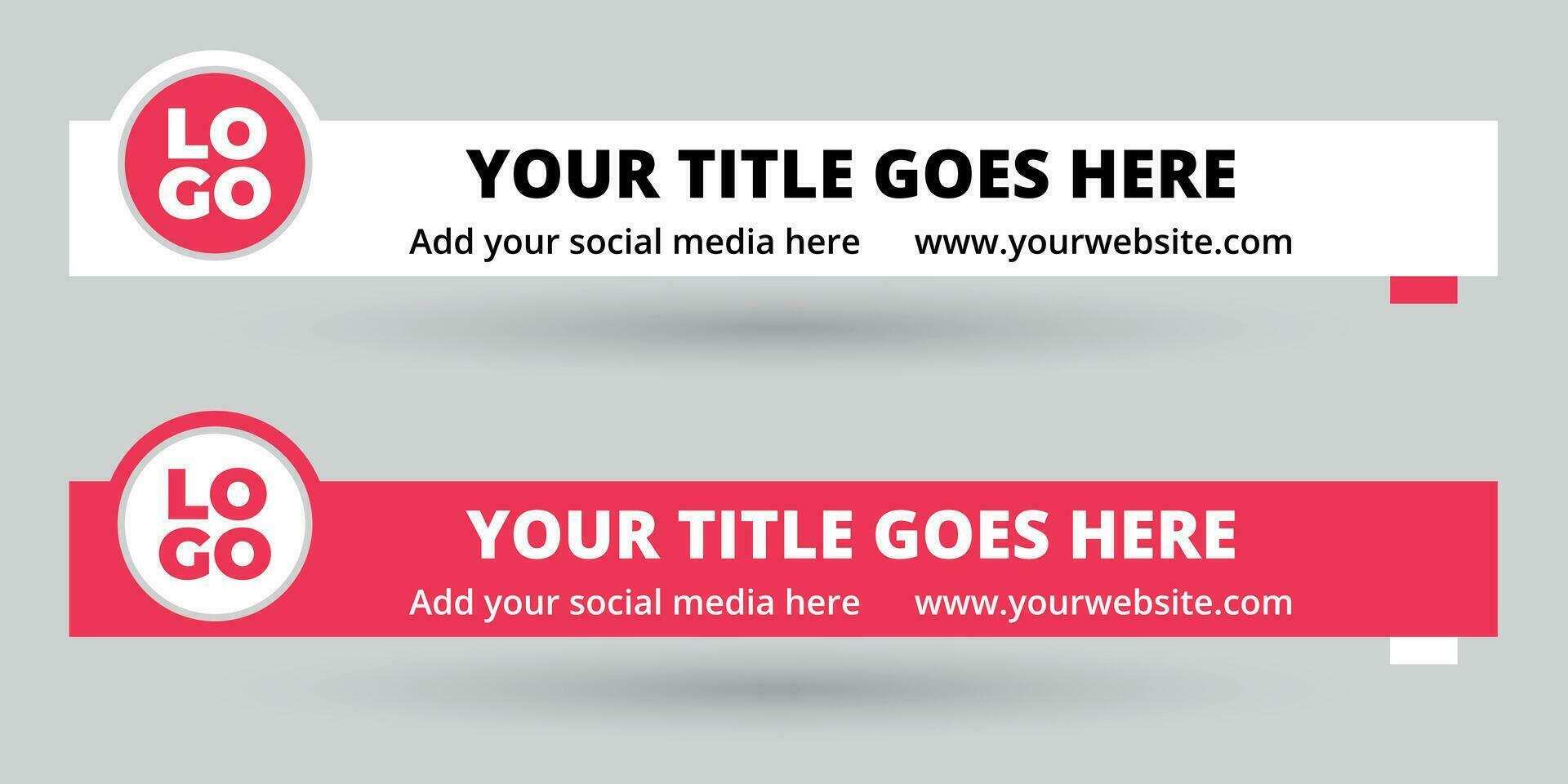 Abstract geometric lower third banner template design vector illustration
