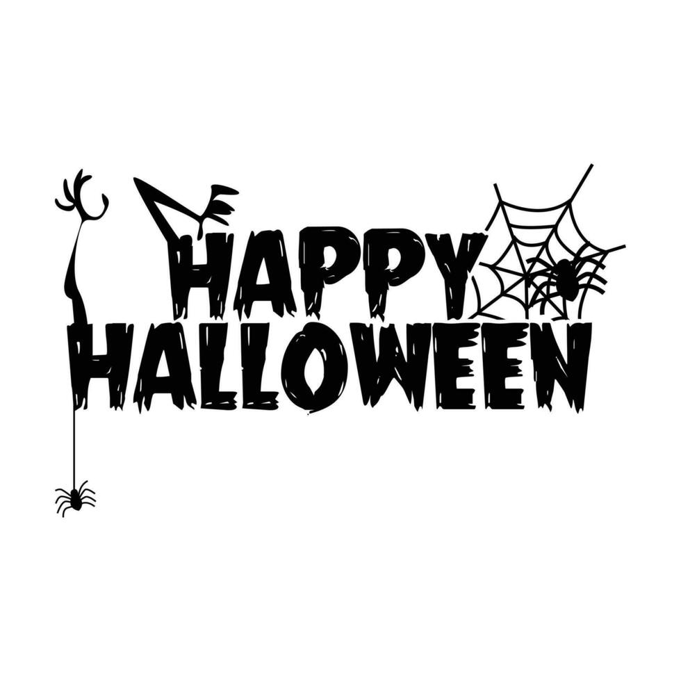 happy halloween vector typography design