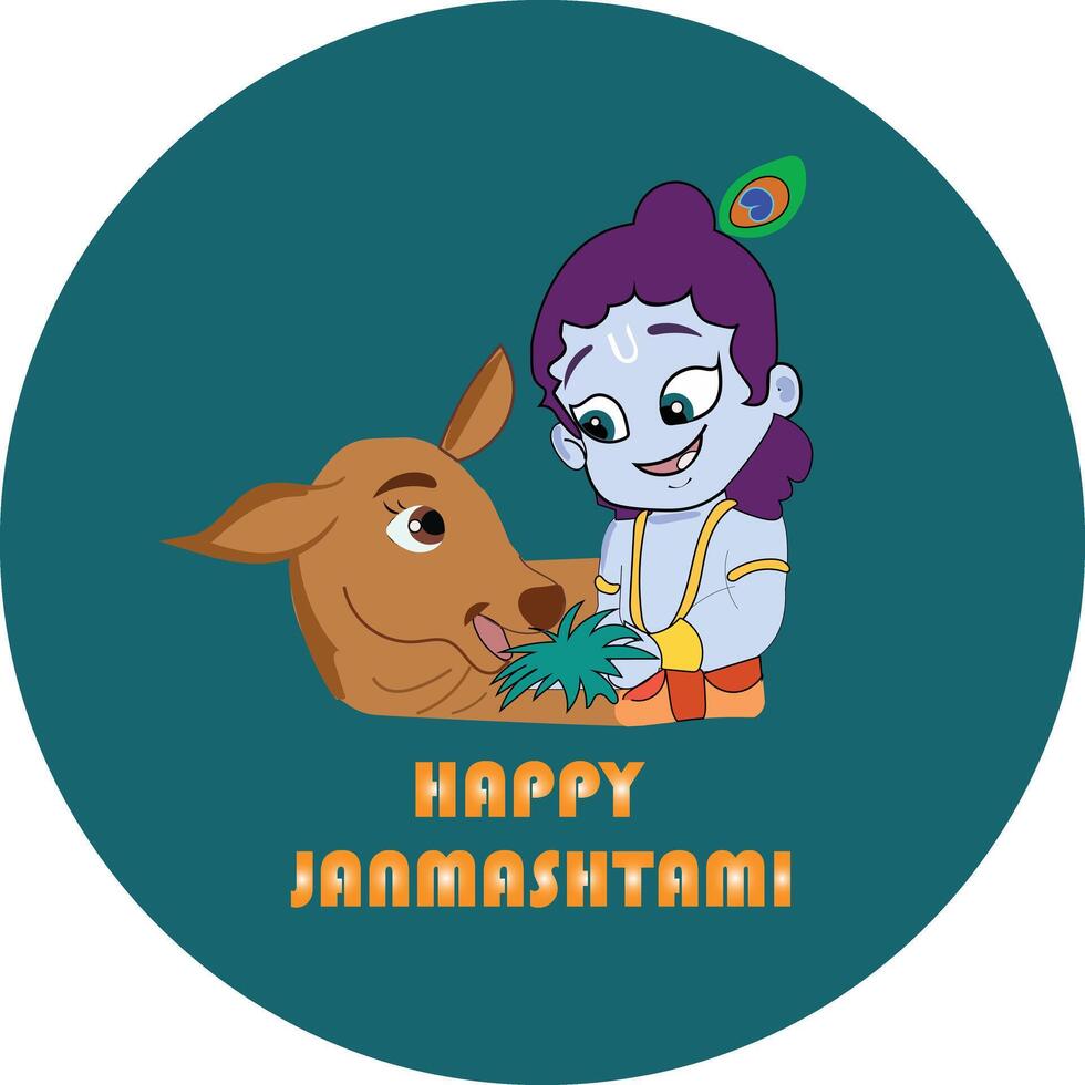 Krishna janmashtami gratis vector