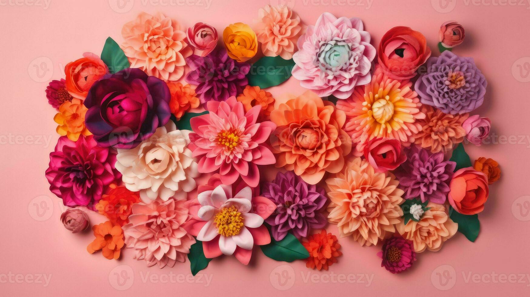 Beautiful Flower background AI Generative photo