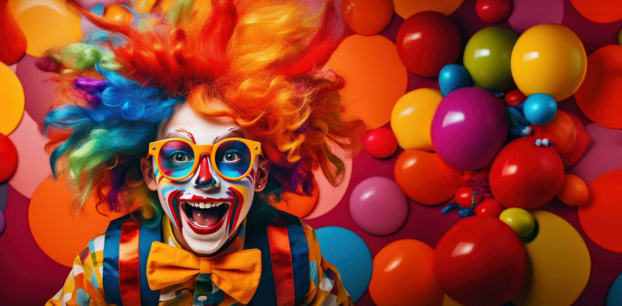 Creative party clown child photo