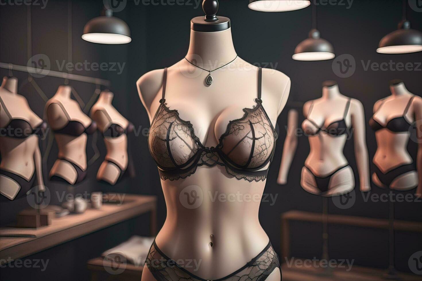 Sensual lingerie on a mannequin. ai generative photo