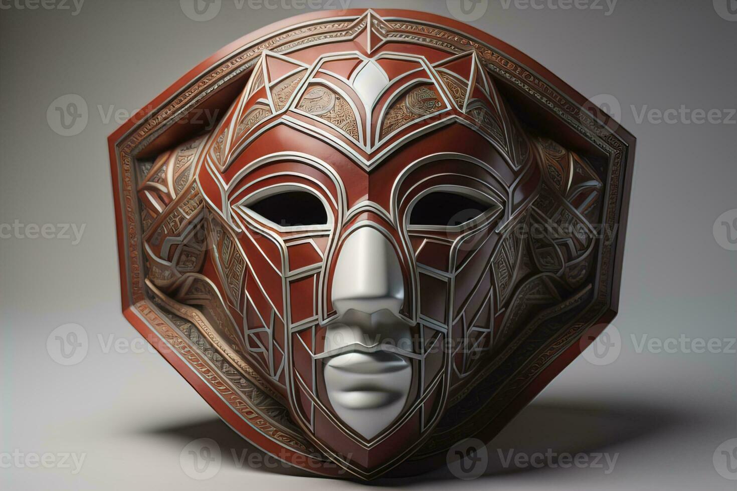 Mardi Gras mask isolated on solid color background. ai generative photo