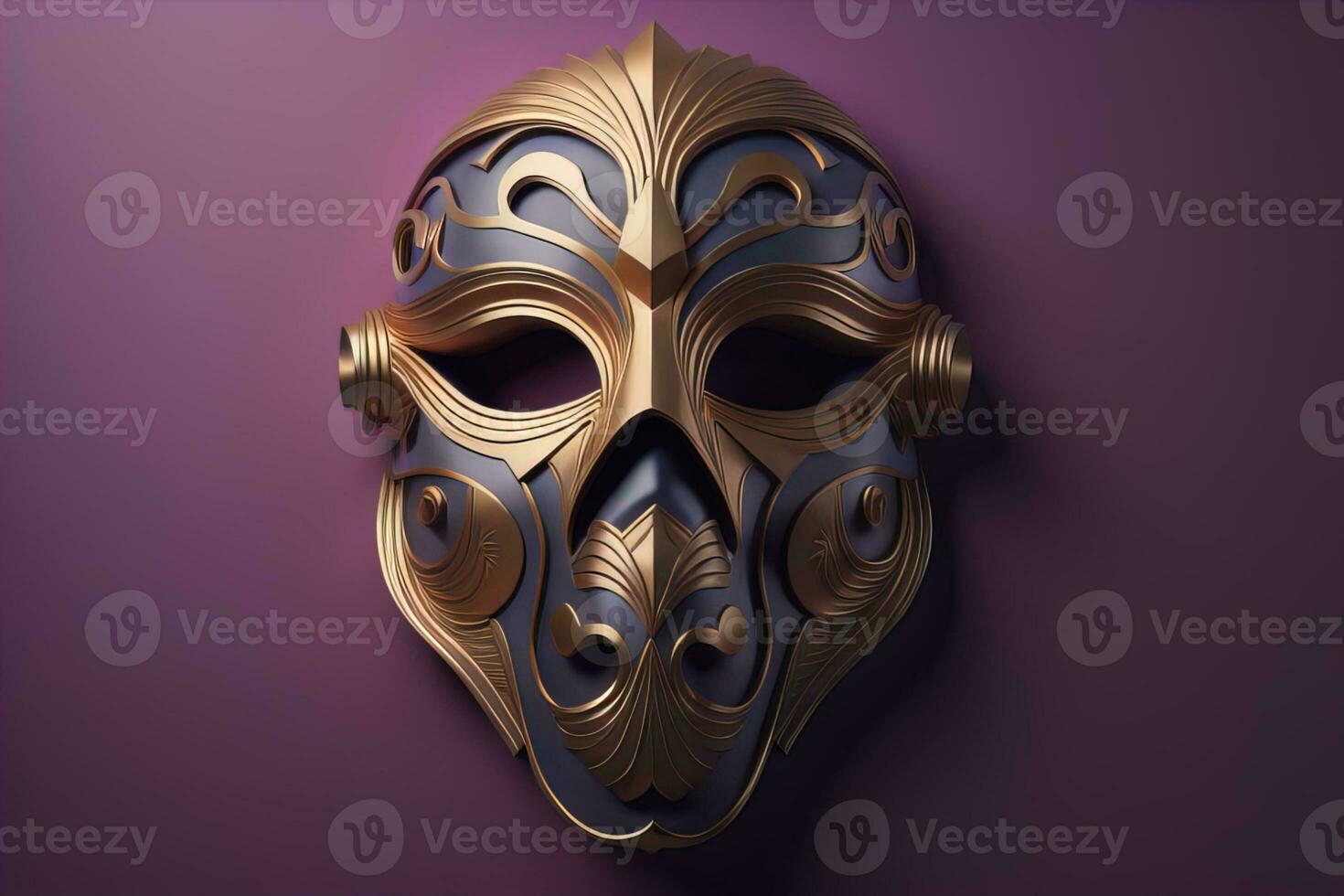 Mardi Gras mask isolated on solid color background. ai generative photo