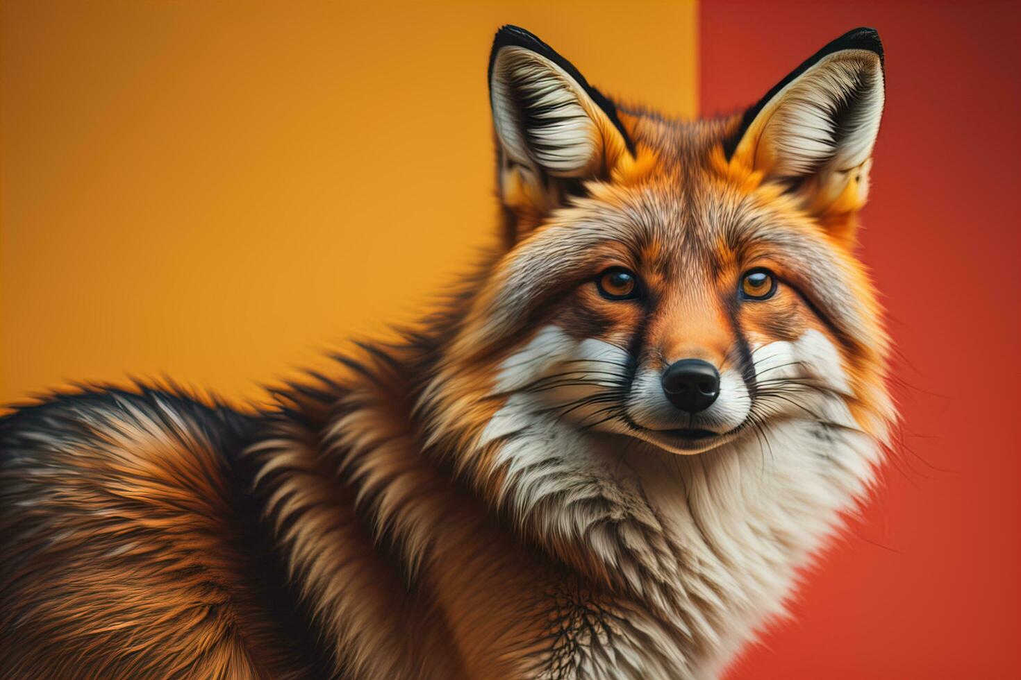 Portrait of a red fox, Vulpes vulpes. ai generative photo
