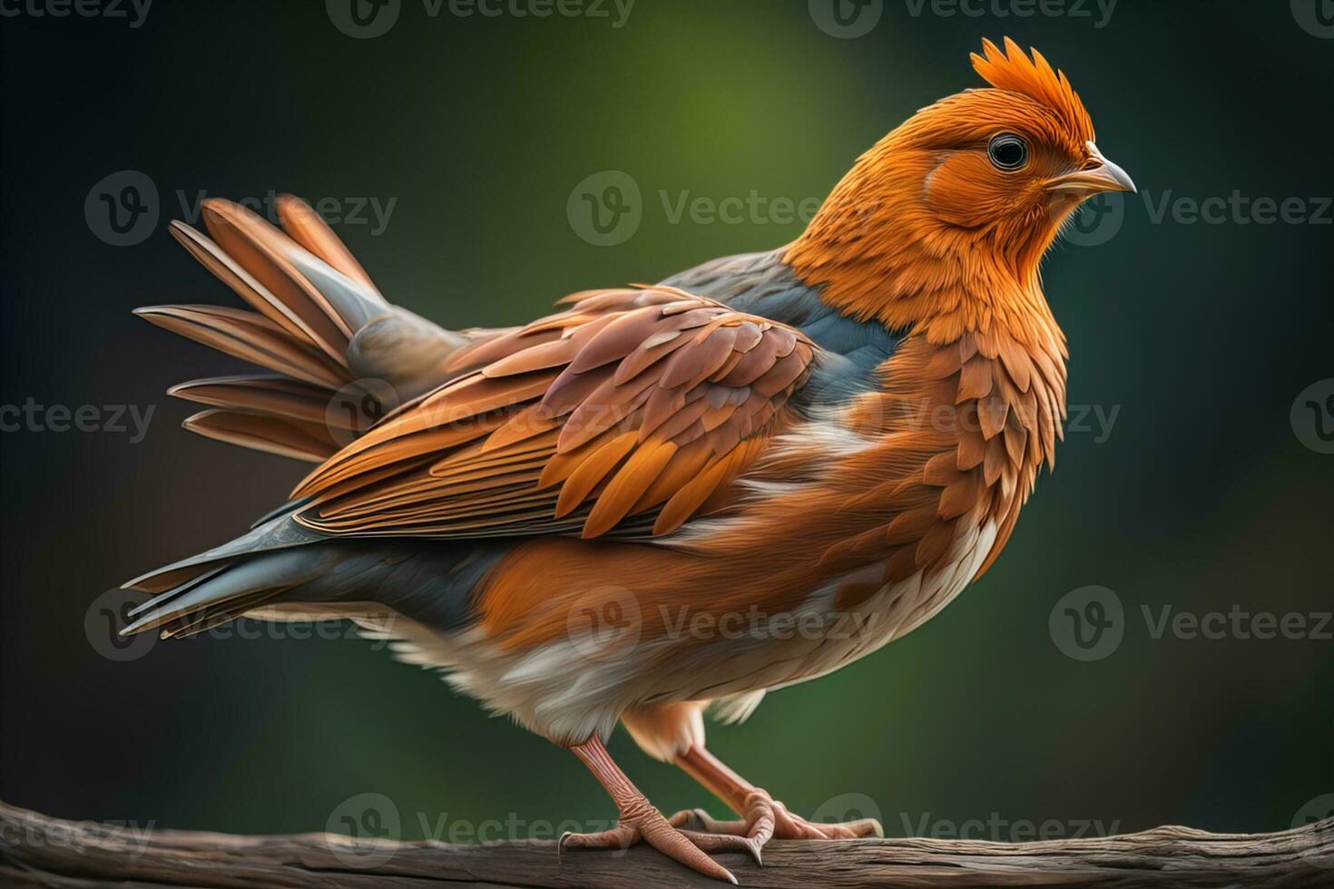 Colorful chicken on a solid color background, studio photo. ai generative photo