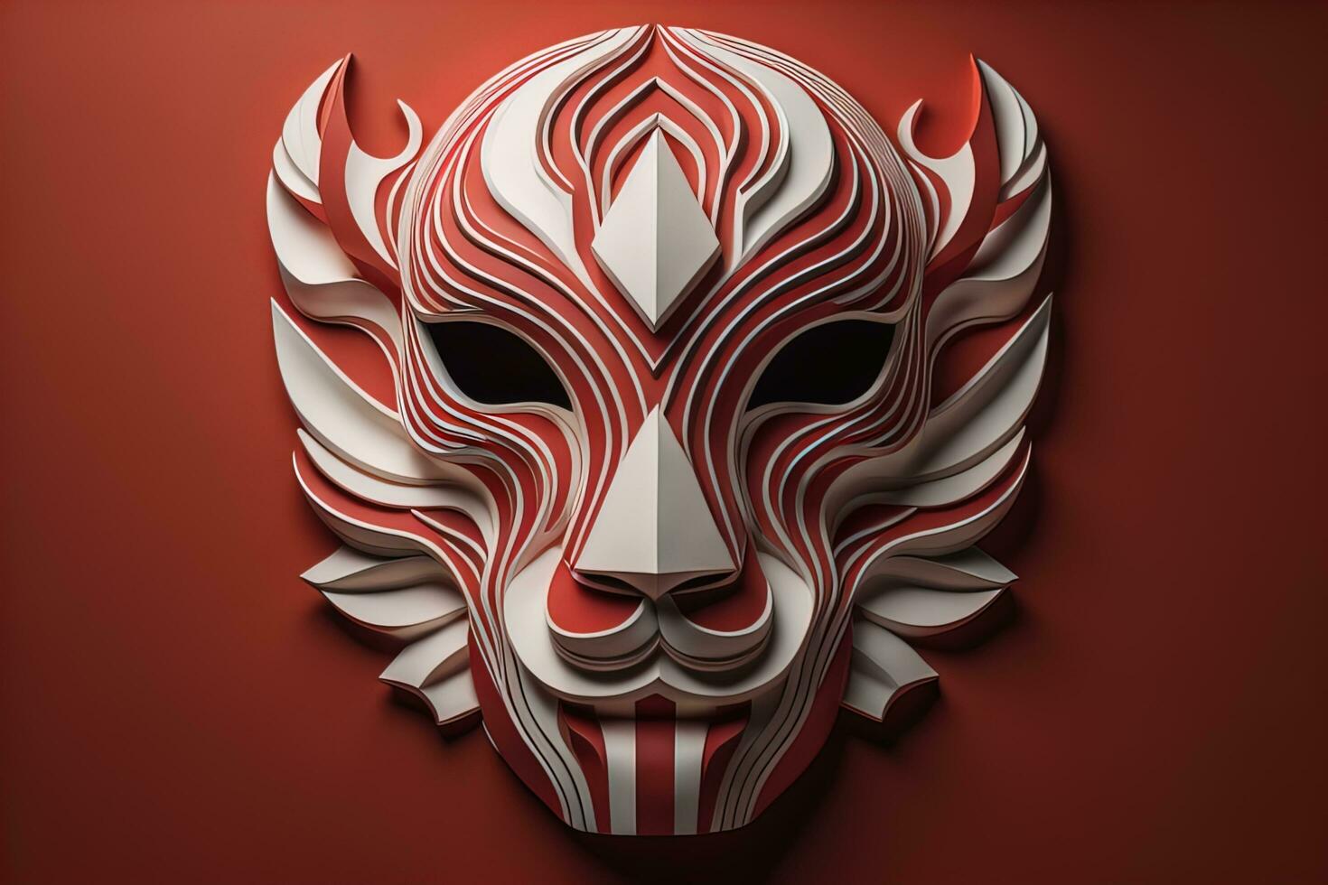 Mardi Gras mask isolated on solid color background. ai generative photo