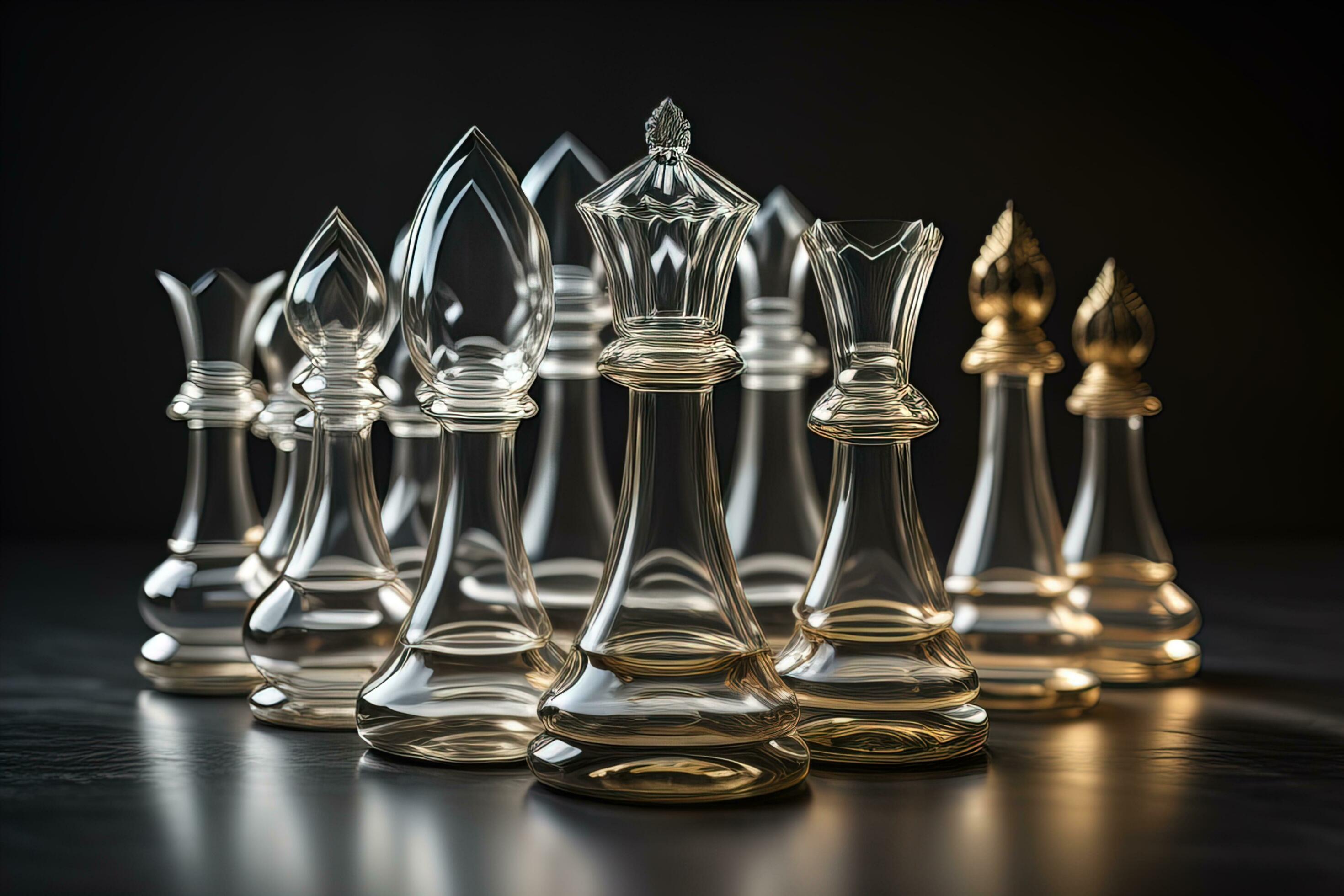 HD glass chess wallpapers