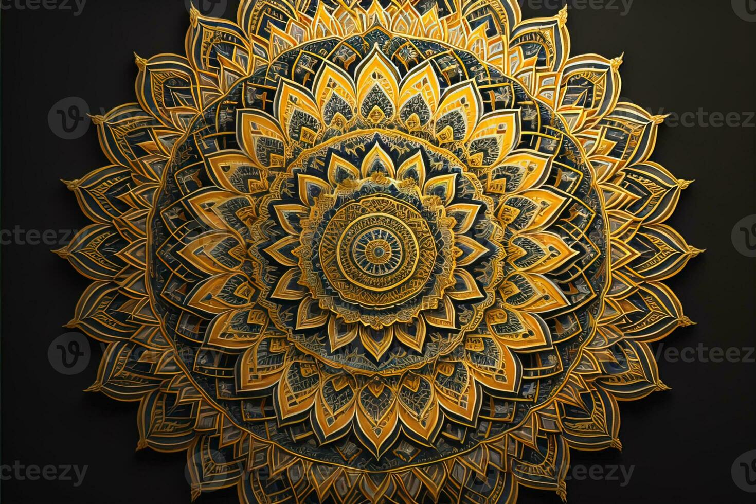 mandala modelo. Clásico decorativo elementos. mano dibujado oriental antecedentes. ai generativo foto