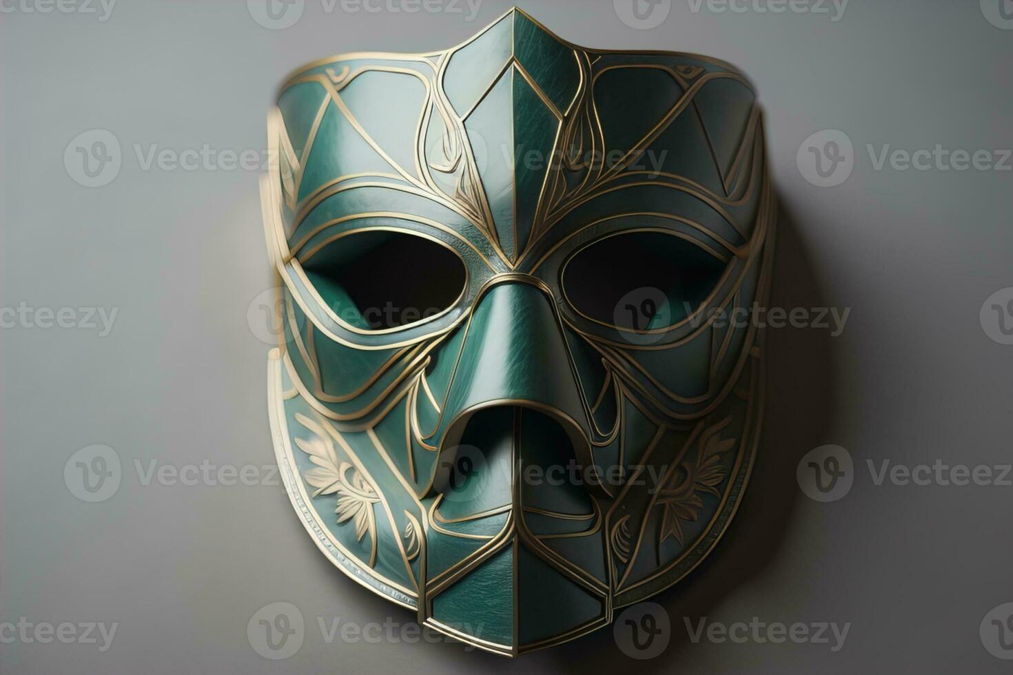 Mardi Gras mask isolated on solid color background. ai generative photo