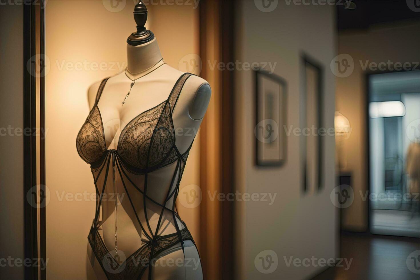 Sensual lingerie on a mannequin. ai generative photo