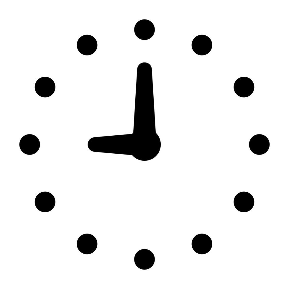 Analog clock icon symbol. Vector illustration