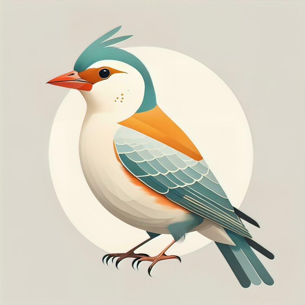 vector illustration of a bird. Vector illustration in cartoon style. ai generative photo
