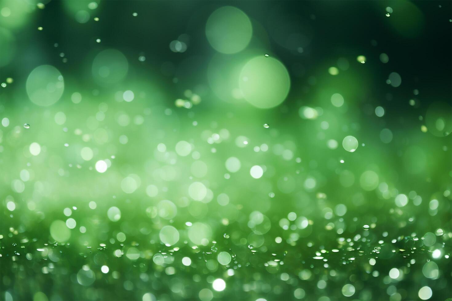 AI Generative Abstract natural green bokeh background photo