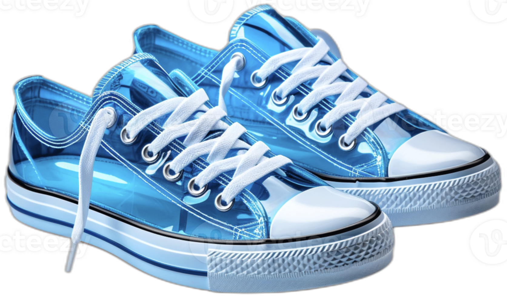 Blue running shoes  AI Generated png