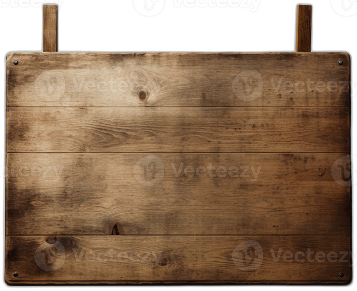 Wooden signboard AI Generated png