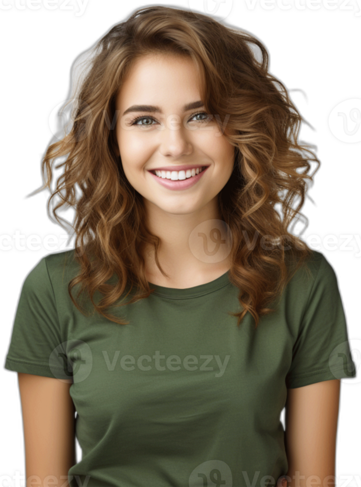 Portrait of smiling young woman looking at camera  AI Generated png