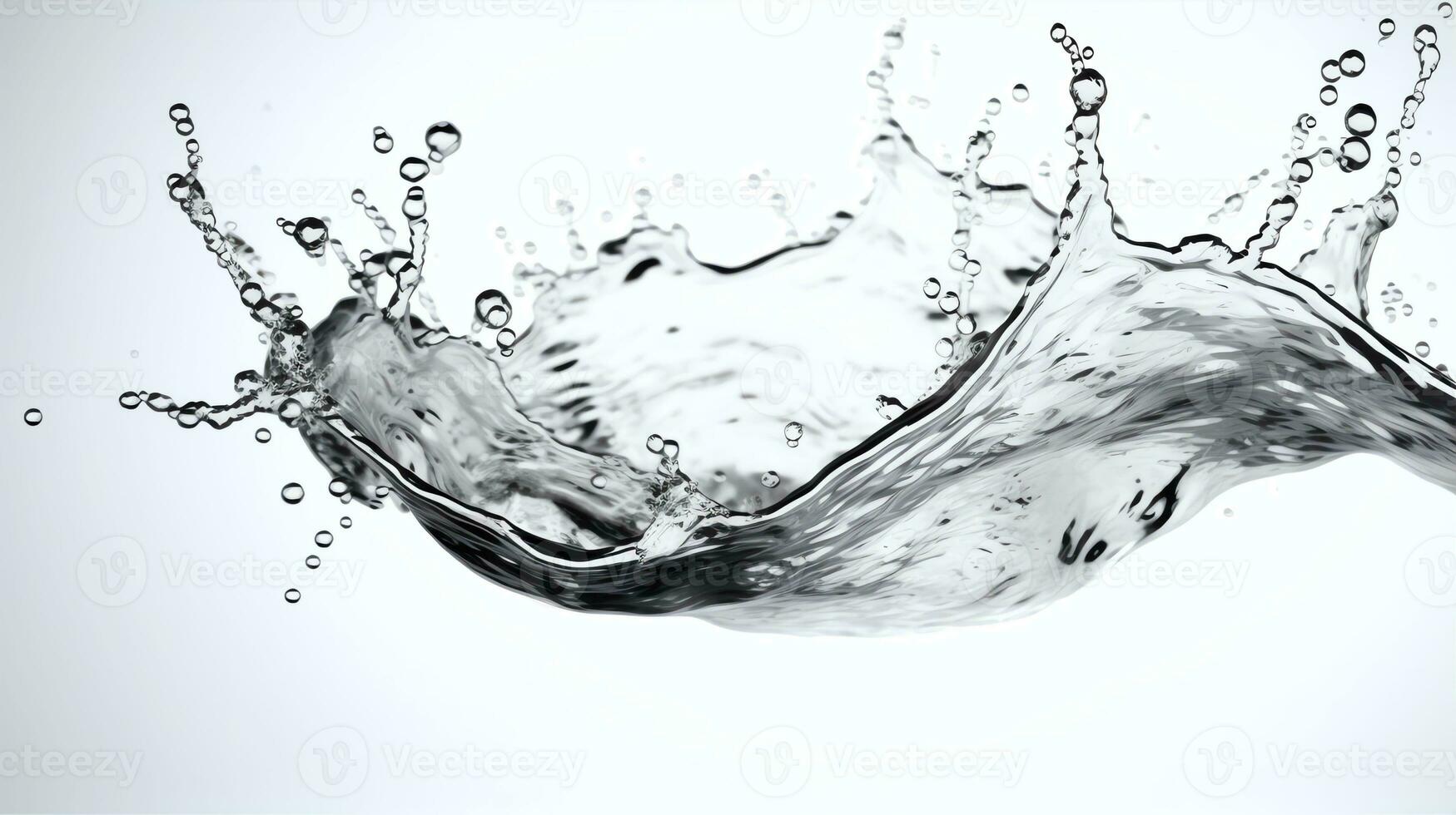 water splash surrealistic detail white background photo