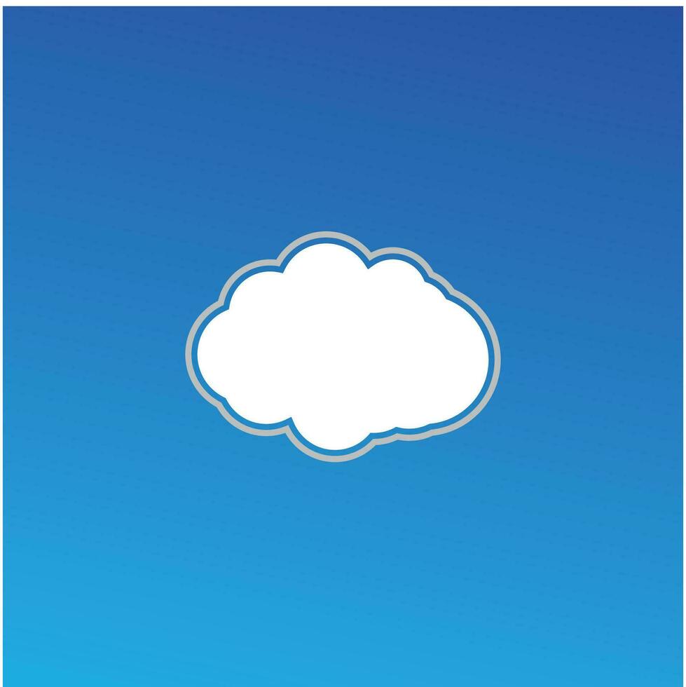 Cloud blue sky illustration vector flat element design