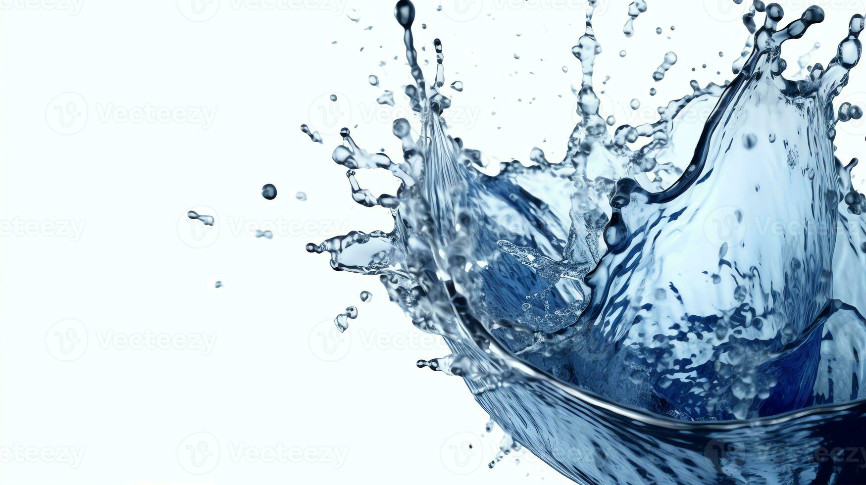 water splash surrealistic detail white background photo