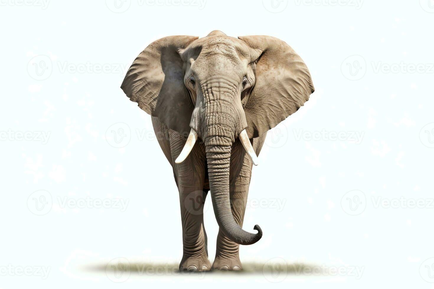 elephant isolated on white background photo