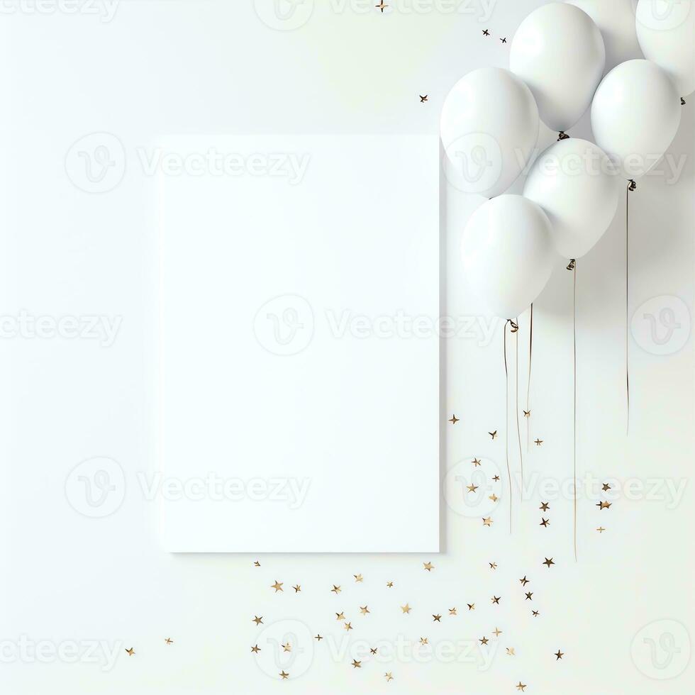 Simple outline birthday white background photo