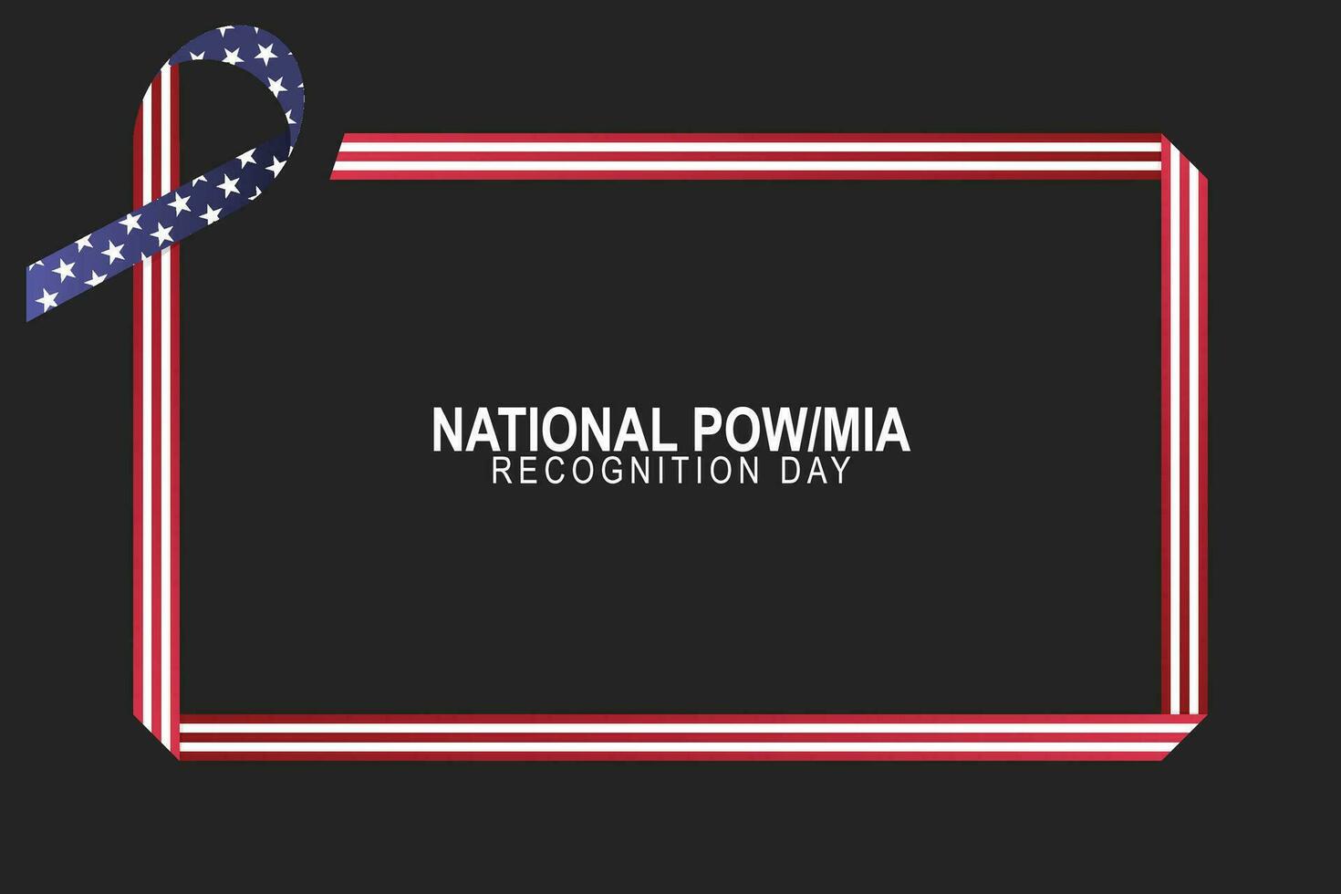 National POW MIA Recognition Day background. vector