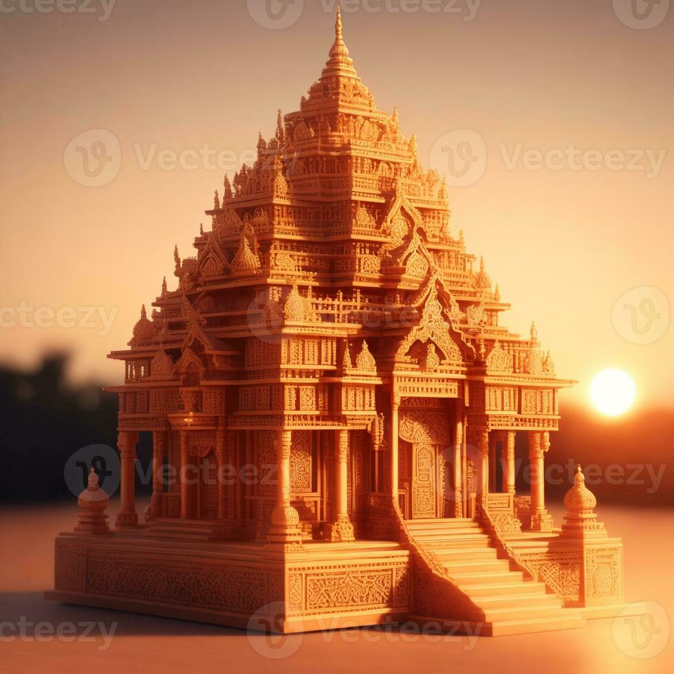 A Futuristic Temple Design by ai generated photo