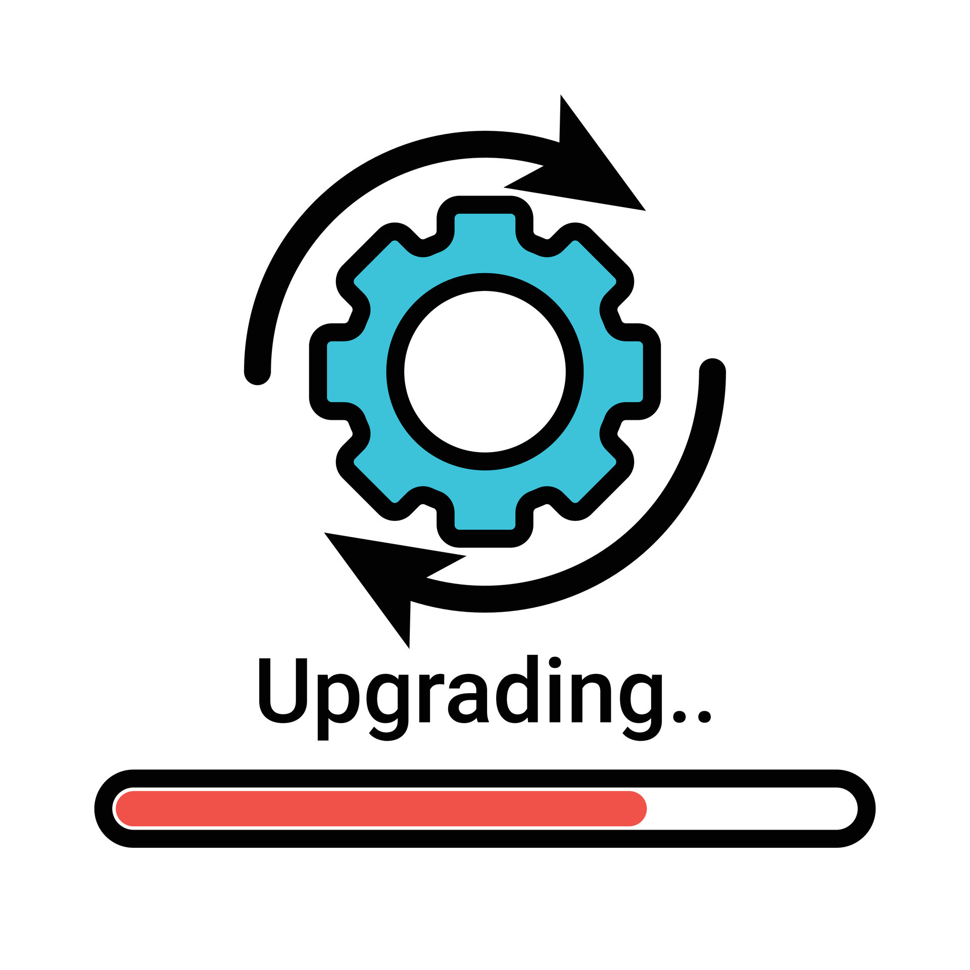 Update Vector Icon, Upgrade System Sign, Installing Software, Gear  Settings, Application Update Process Completed, Refresh Button, Update  Status Symbol, Updating System Software Vector Illustration 27680469 Vector  Art at Vecteezy