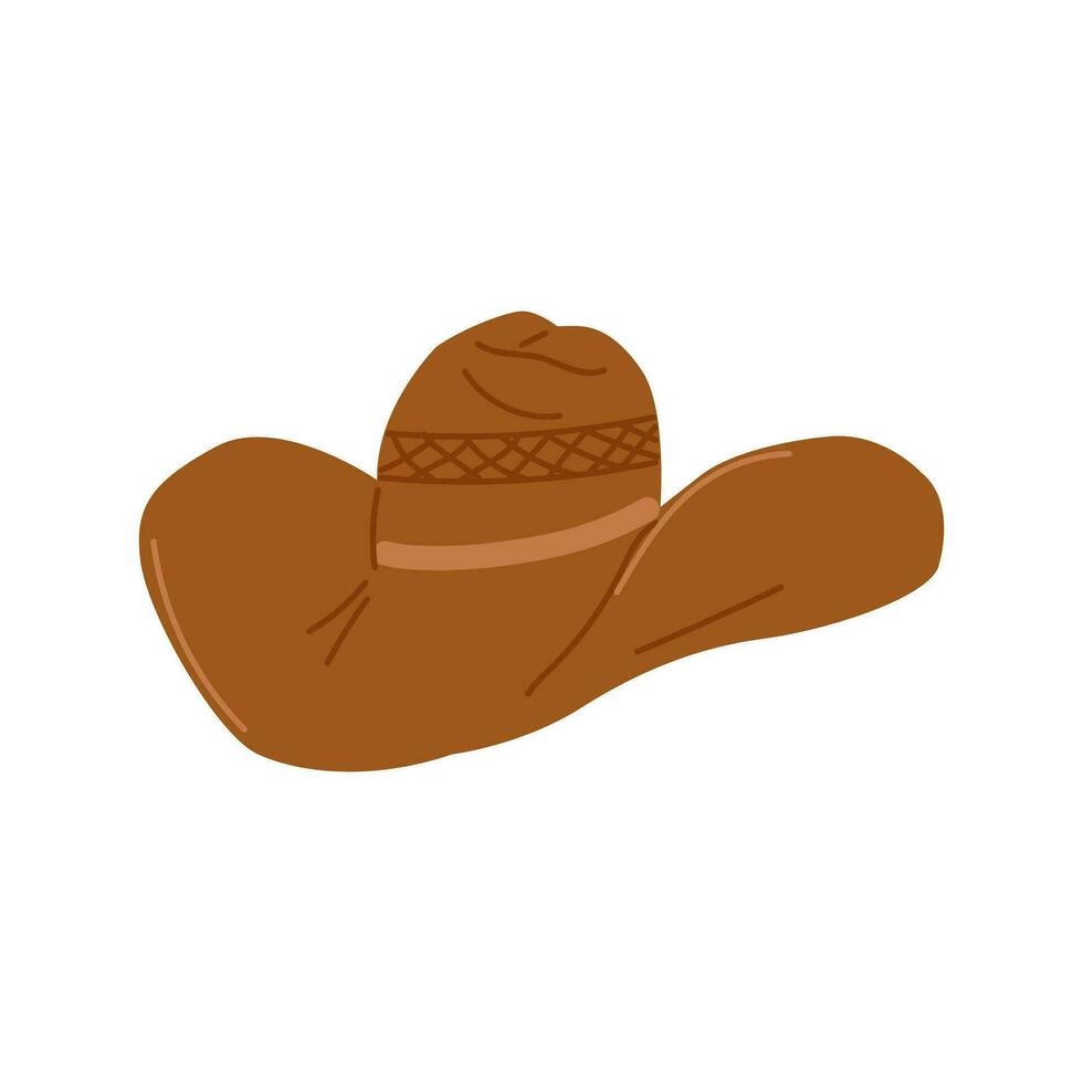 American rodeo season. Wild West. Cowboy hat. vector