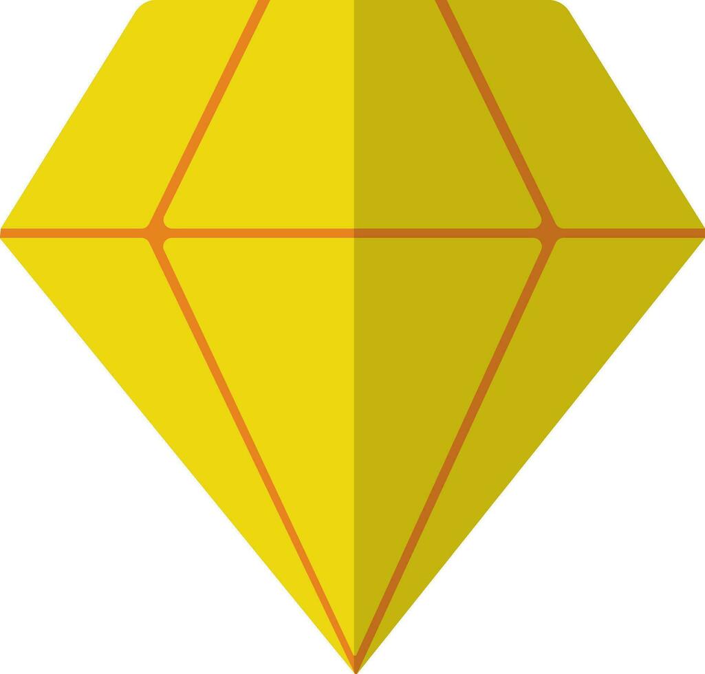 Orange and yellow diamond. vector