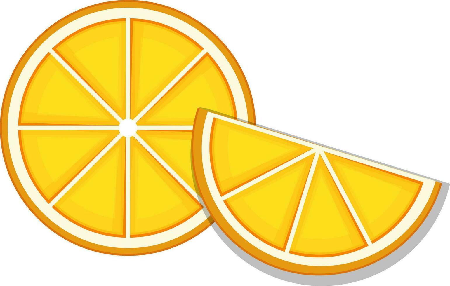 Flat illustration of orange fruit slices. vector