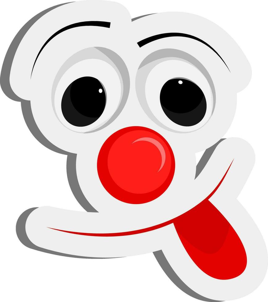 Illustration of funny jester face. vector