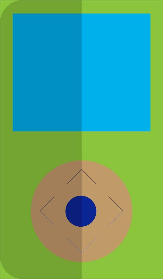 Green and blue retro portable gadget game. vector