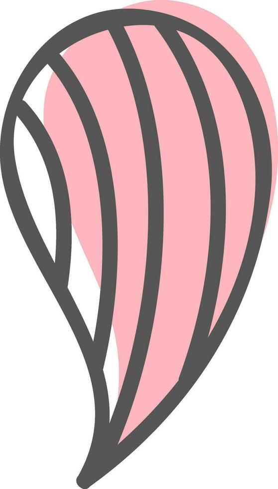 Flat illustration of floral element. vector