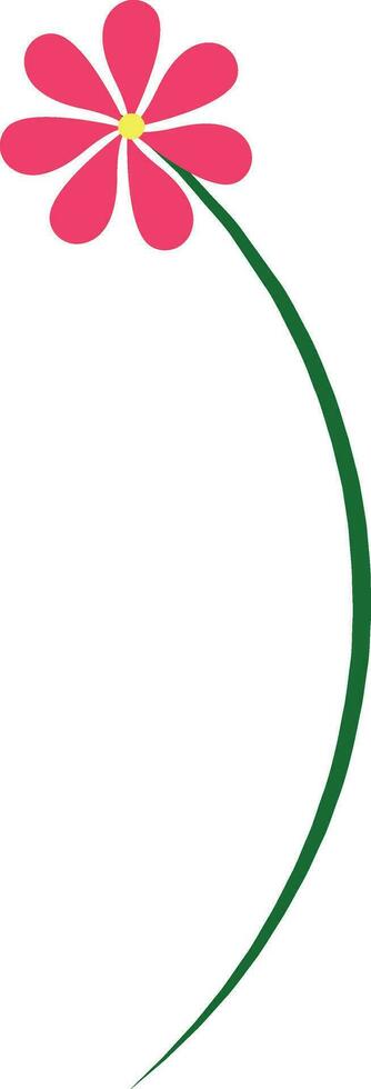 Isolated flower icon in red and green color. vector