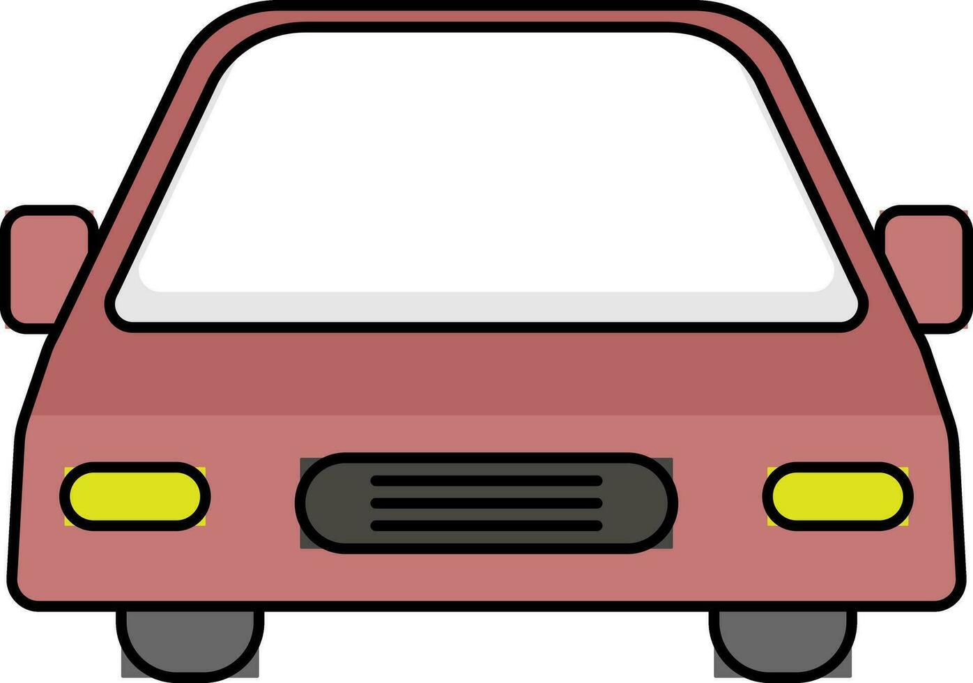 Front side view of a Car. vector