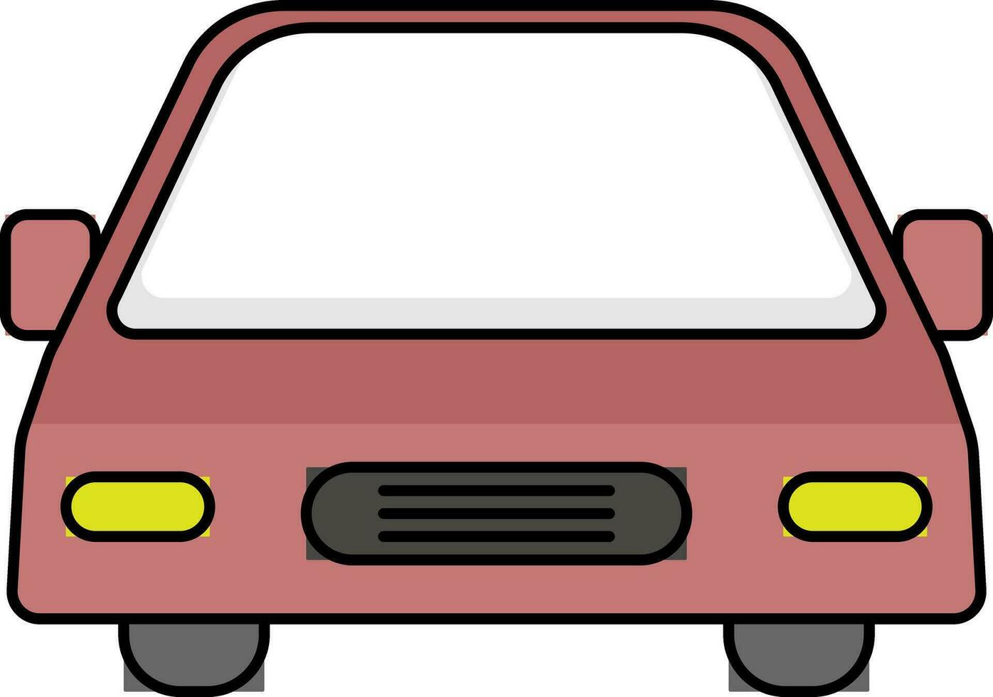 Front side view of a Car. vector