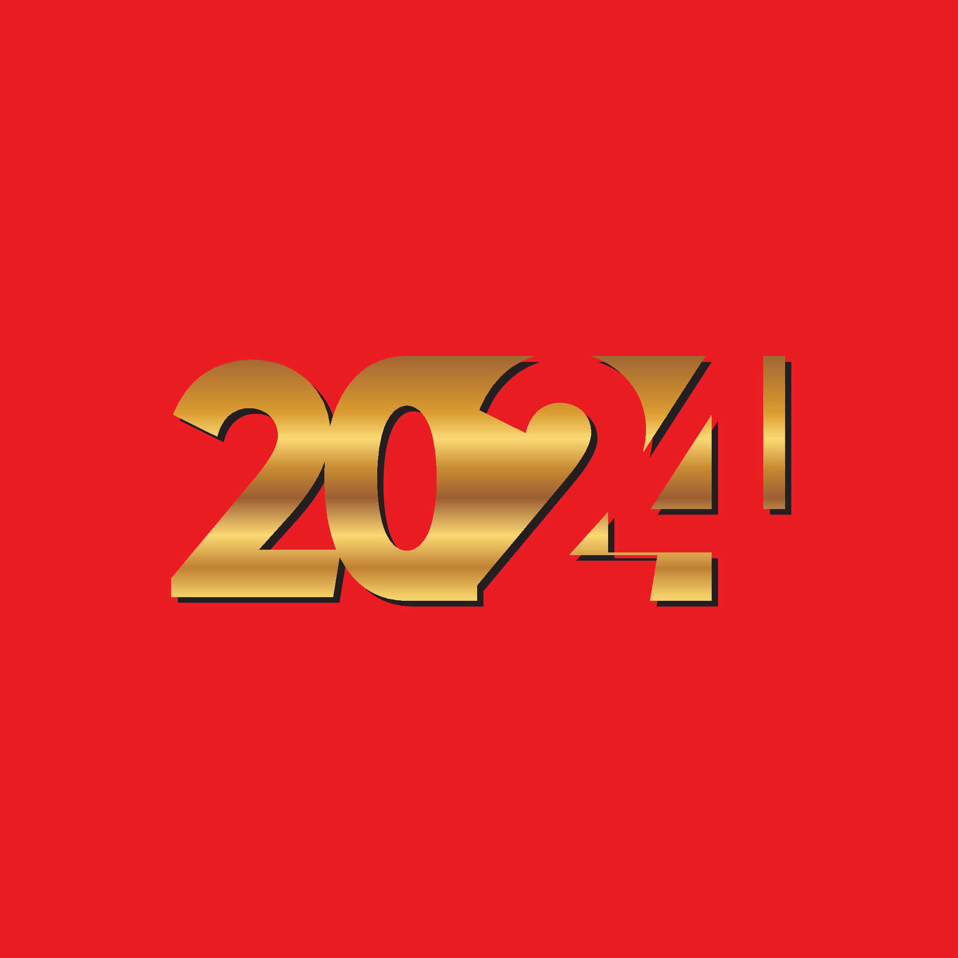 2024 contento nuevo año oro color. 2024 número diseño modelo. símbolos