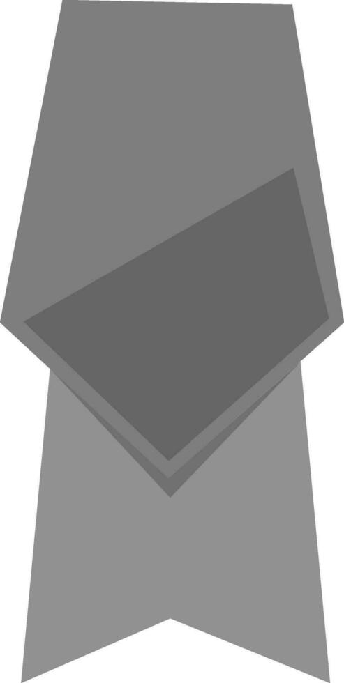 Gray stylish blank ribbon. vector