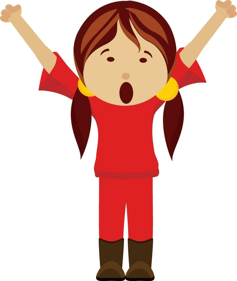 Cartoon character of a girl. vector