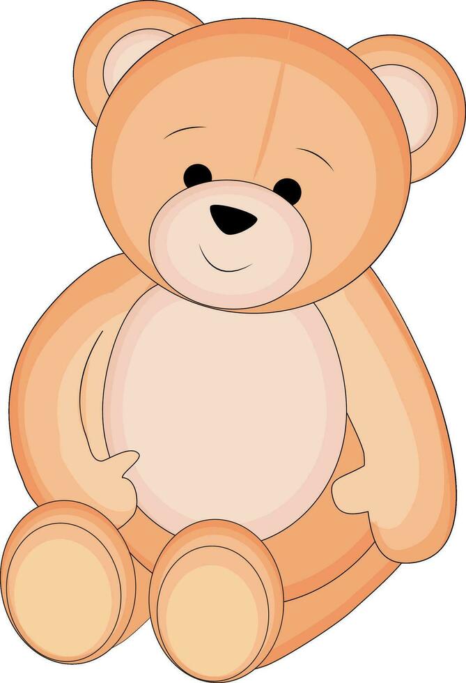 Cartoon character of teddy bear. vector