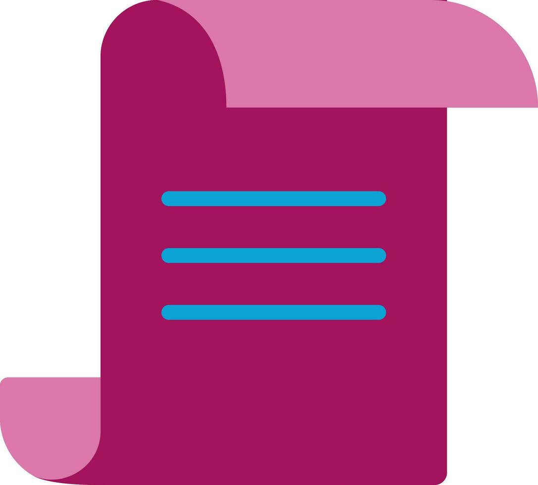 Blank script in pink color. vector