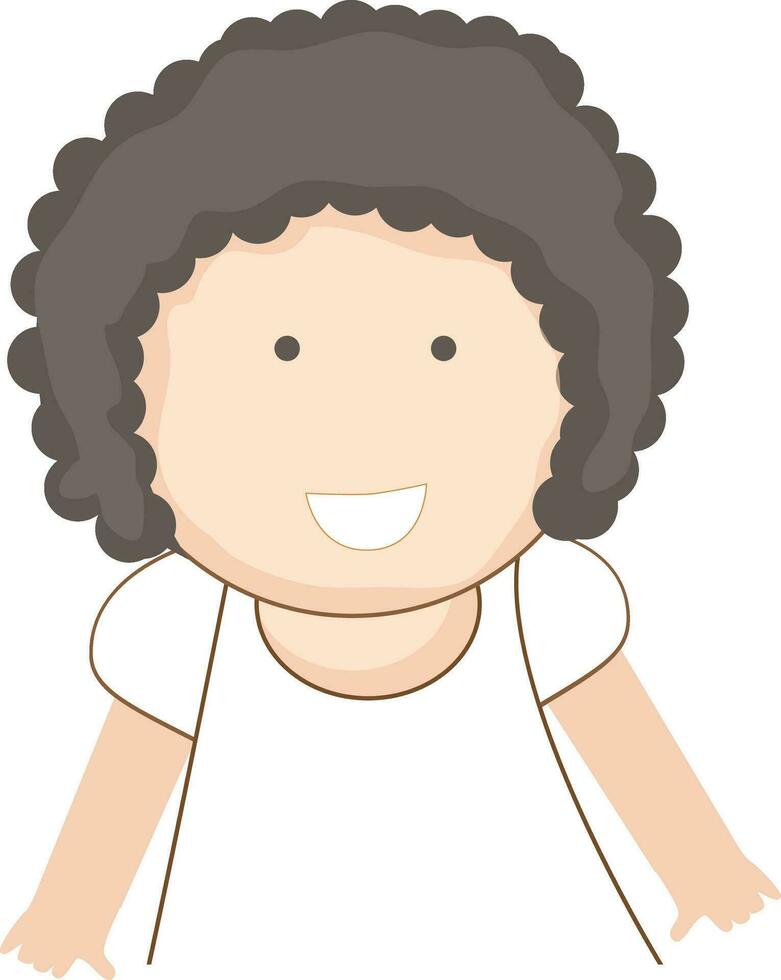 personaje de un sonriente muchacha. vector