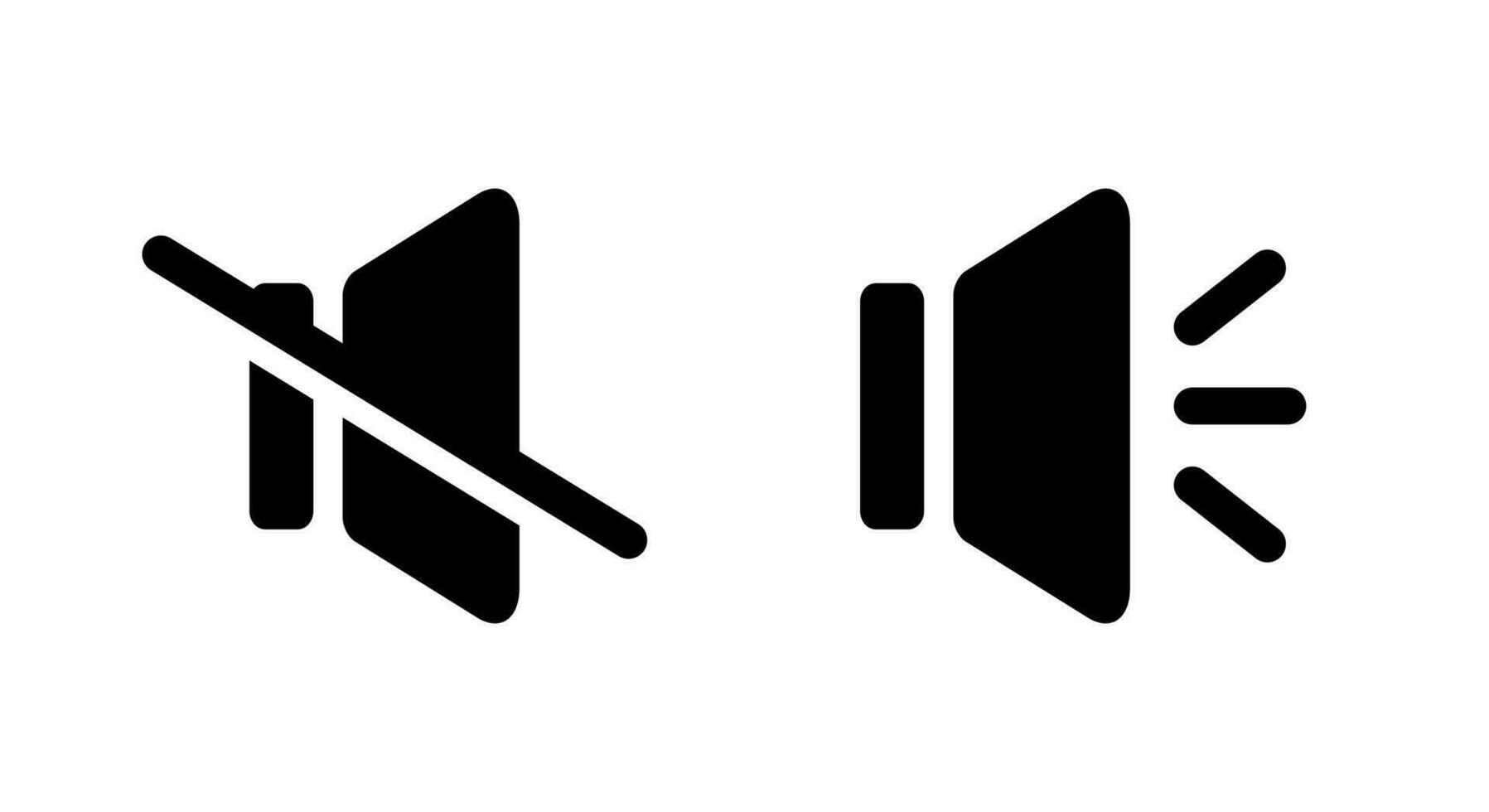 Mute speakers and volume speaker icon vector. Audio off sign symbol vector