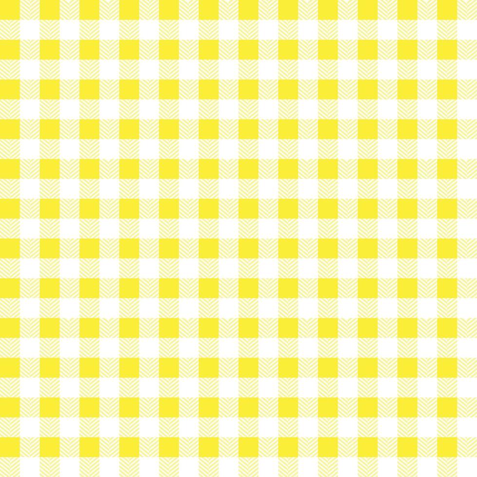 Yellow plaid pattern with herringbone pattern inside background. plaid pattern background. plaid background. Seamless pattern. for backdrop, decoration, gift wrapping, gingham tablecloth, blanket vector